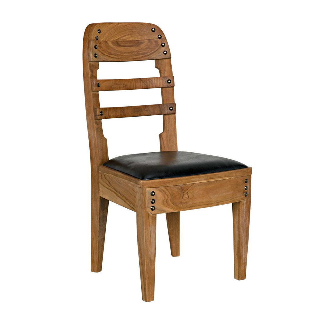 Laila Chair - Teak With Leather-Noir-NOIR-AE-172T-Dining Chairs-1-France and Son