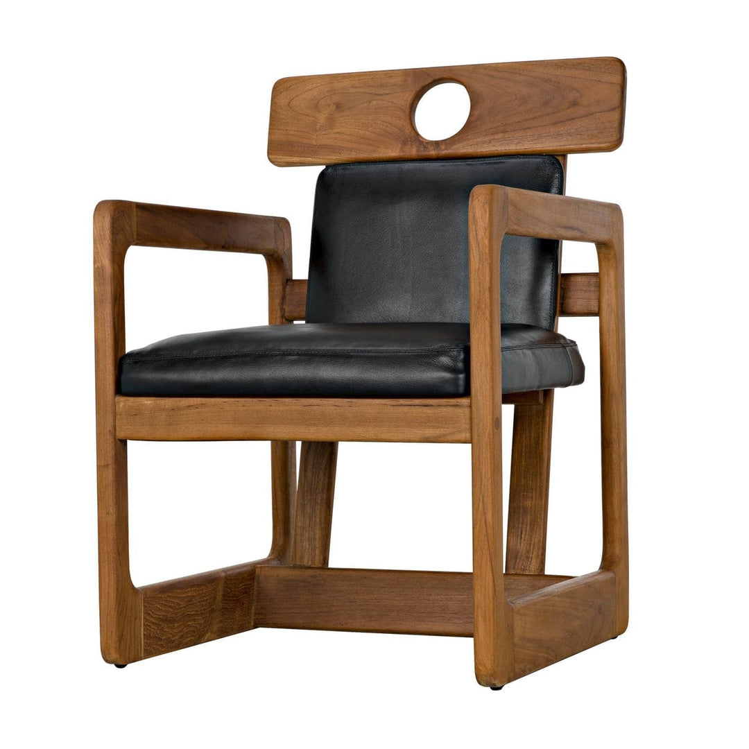 Buraco Arm Chair - Teak-Noir-NOIR-AE-223T-Dining Chairs-1-France and Son