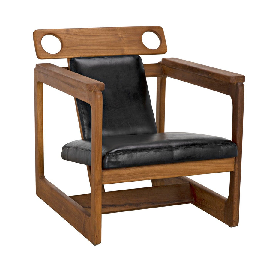 Buraco Relax Chair - Teak-Noir-NOIR-AE-224T-Lounge Chairs-1-France and Son