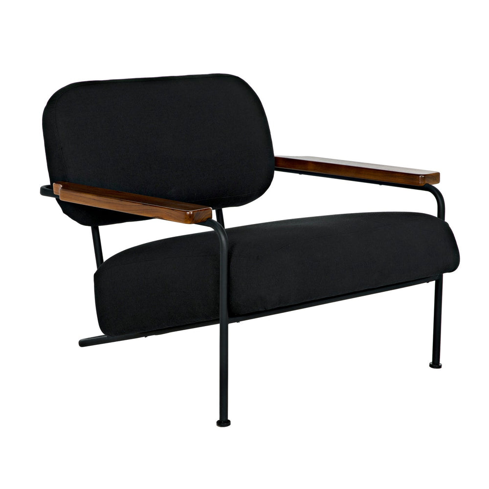 Zeus Chair - Black Fabric-Noir-NOIR-AE-229-Lounge Chairs-1-France and Son