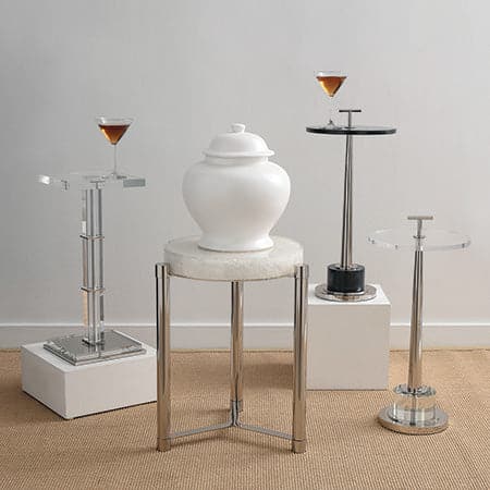 Toronto Nickel/crystal Accent Table-Port 68-PORT-AFDS-377-06-Side Tables-2-France and Son