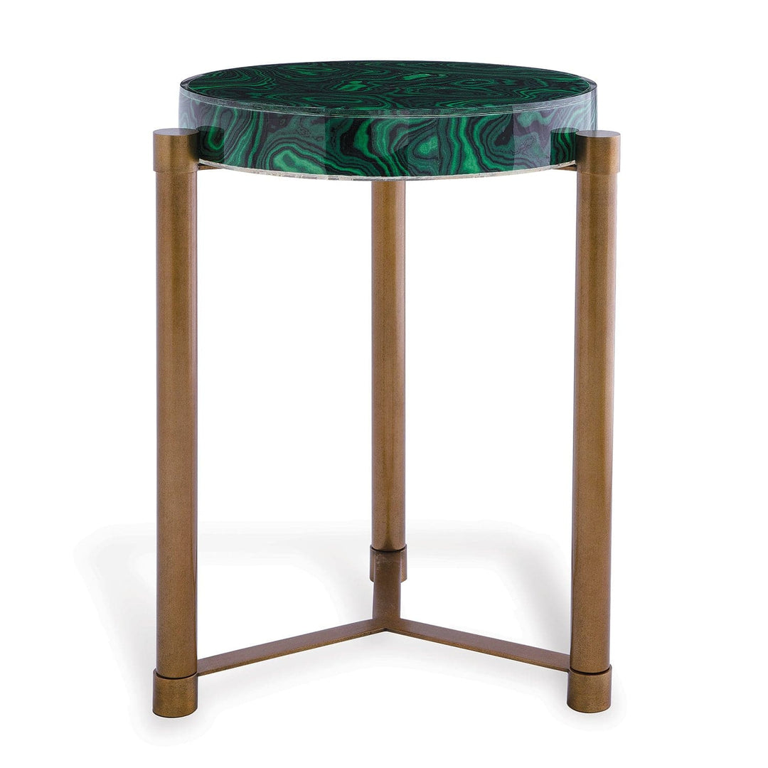 Malachite Accent Table-Port 68-PORT-AFDS-398-03-Side TablesBrass-1-France and Son