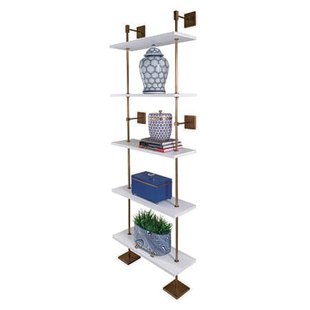 Marais 3-Tier shelf 36"-Port 68-PORT-AFGS-313-05-Bookcases & CabinetsBlack/Brass-10-France and Son