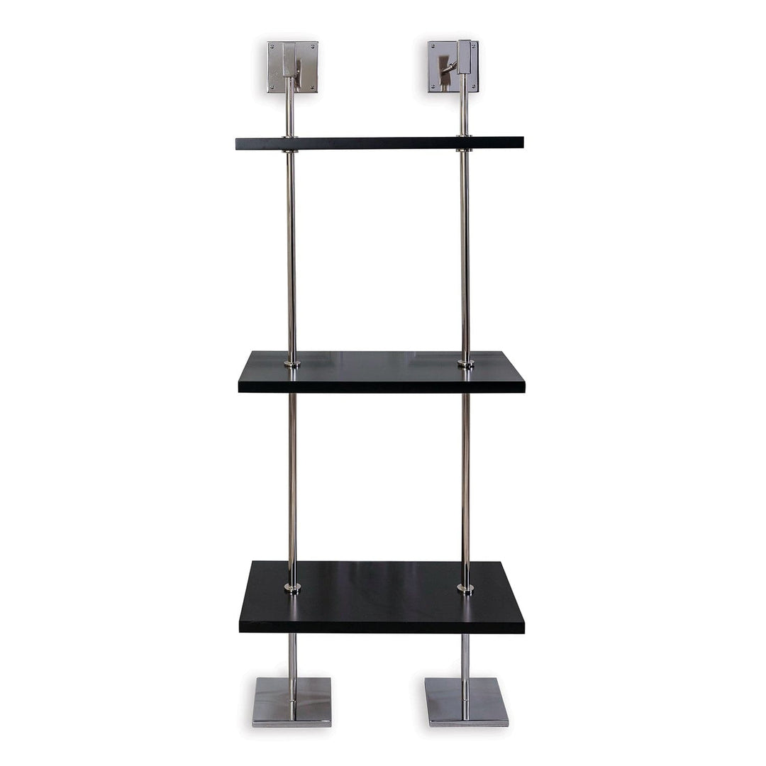 Marais 3-tier Shelf-Port 68-PORT-AFGS-313-27-Bookcases & CabinetsPolished Nickel /Black-6-France and Son