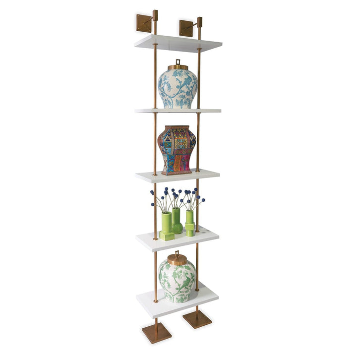 Marais 3-tier Shelf-Port 68-PORT-AFGS-313-09-Bookcases & CabinetsPolished Nickel / White-4-France and Son