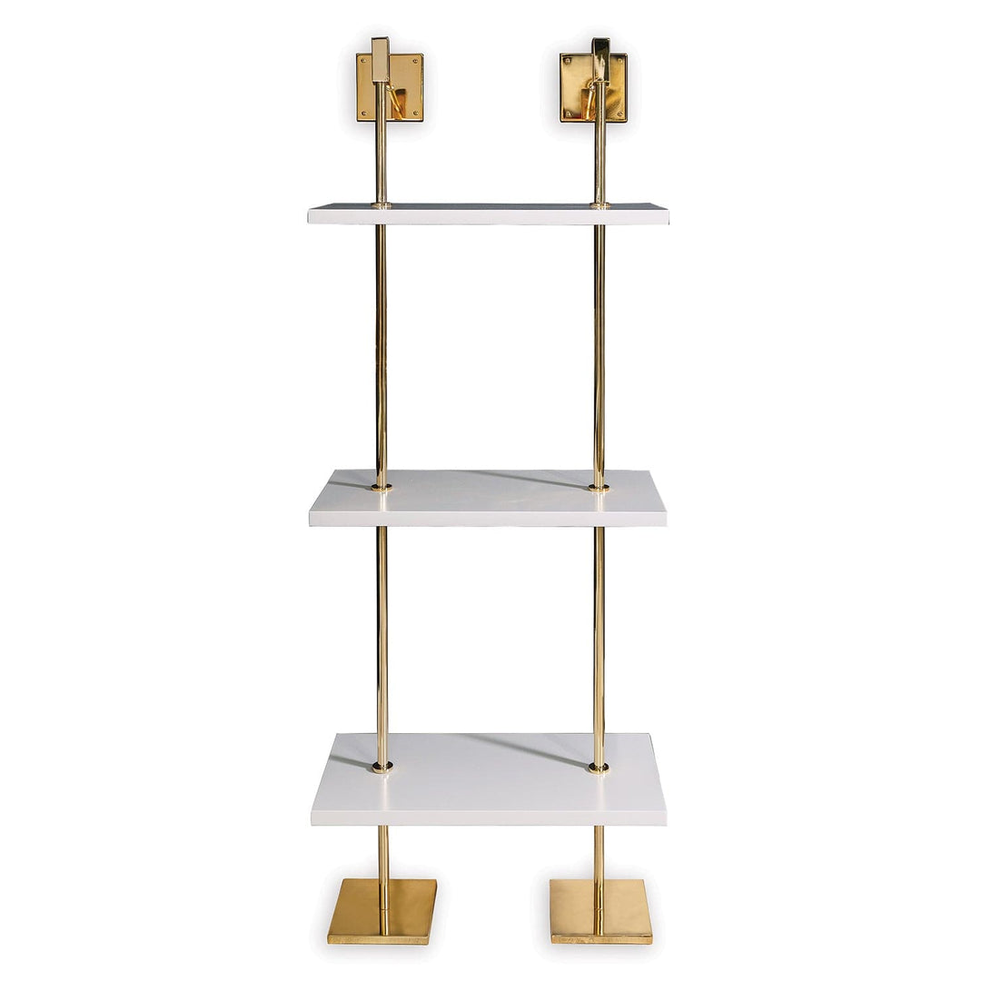 Marais 3-tier Shelf-Port 68-PORT-AFGS-313-39-Bookcases & CabinetsPolished Gold / White-9-France and Son