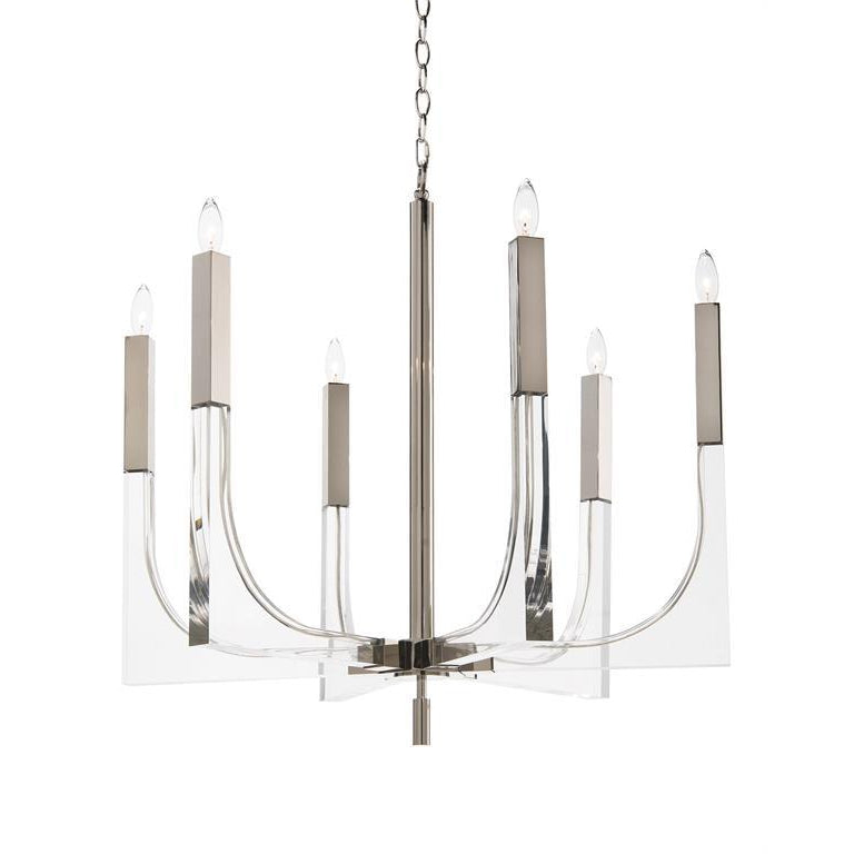 Acrylic and Nickel Chandelier-John Richard-JR-AJC-9117-Chandeliers6-Light Small-2-France and Son