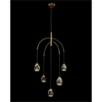 Faceted Chunk Crystal Chandelier-John Richard-JR-AJC-9137-Chandeliers3-Light-1-France and Son