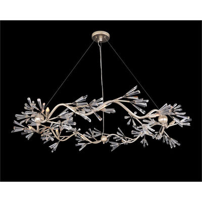 Luna: Crystal Wand Branched Pendant-John Richard-JR-AJC-9244-Chandeliers9-Light Ring-1-France and Son
