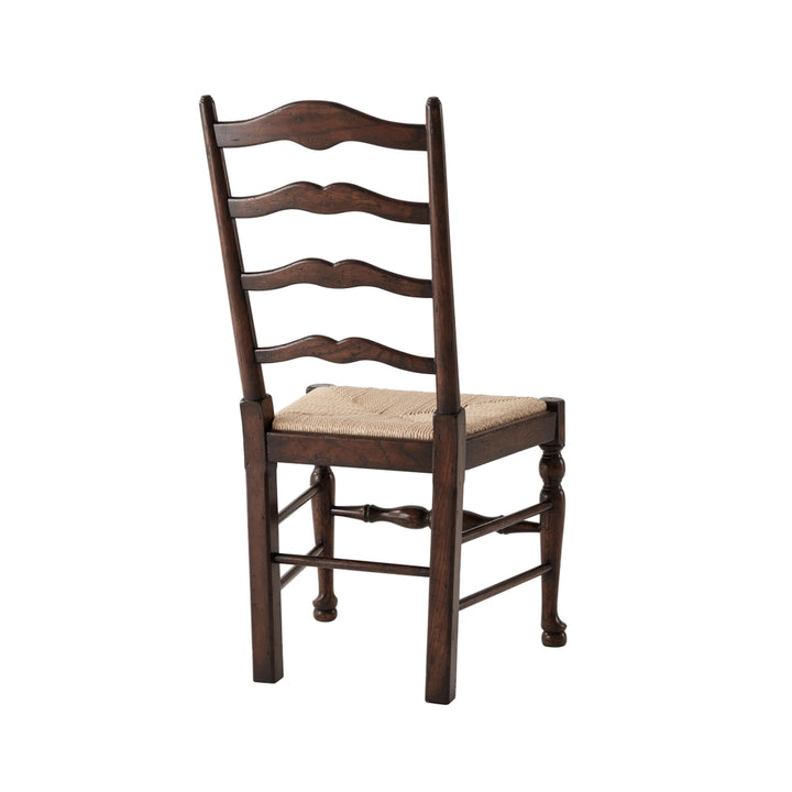 Victory Oak Ladderback Side Chair - Set of 2-Theodore Alexander-THEO-AL40092-Dining Chairs-2-France and Son