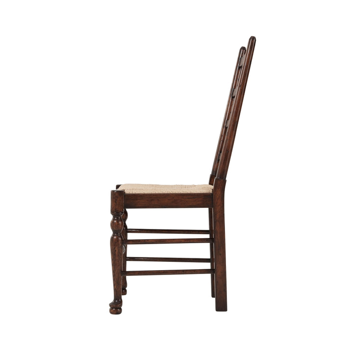 Victory Oak Ladderback Side Chair - Set of 2-Theodore Alexander-THEO-AL40092-Dining Chairs-3-France and Son