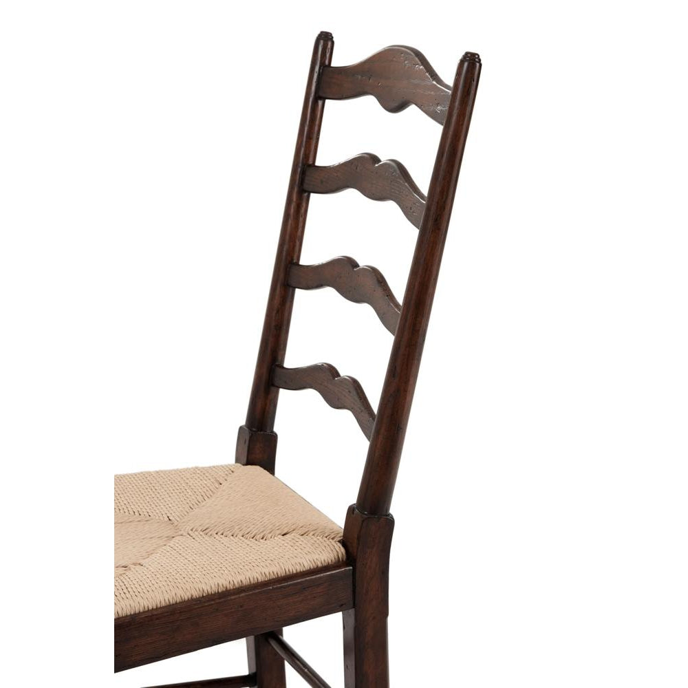 Victory Oak Ladderback Side Chair - Set of 2-Theodore Alexander-THEO-AL40092-Dining Chairs-4-France and Son