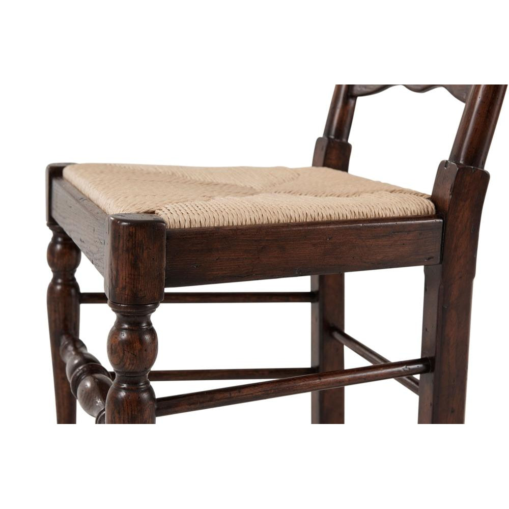 Victory Oak Ladderback Side Chair - Set of 2-Theodore Alexander-THEO-AL40092-Dining Chairs-5-France and Son