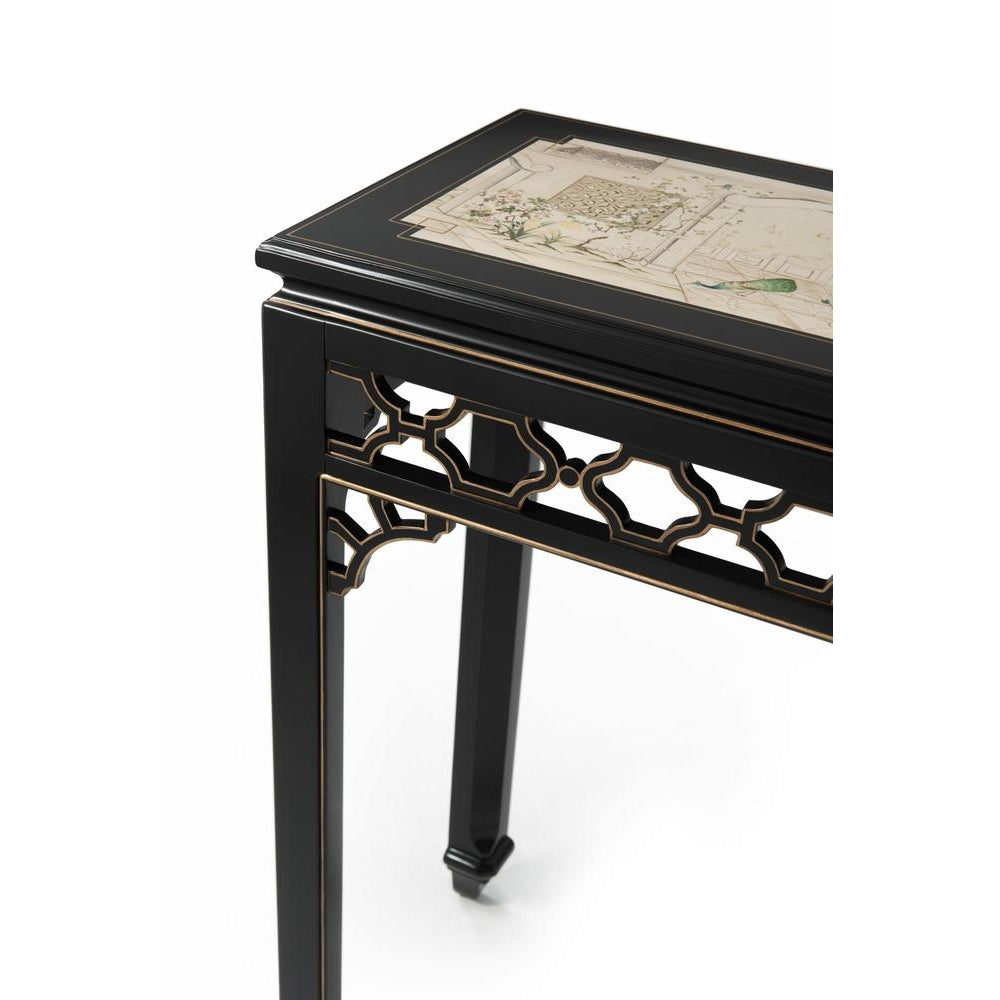 Long Hall Chinoiserie Console Table-Theodore Alexander-THEO-AL53058-Console Tables-4-France and Son