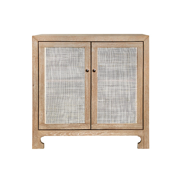 Alden Cane Cabinet with Brass Hardware-Worlds Away-WORLD-ALDEN CO-Sideboards & CredenzasNatural-13-France and Son