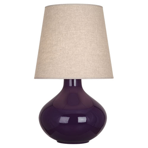 June Table Lamp - Buff Linen Shade-Robert Abbey Fine Lighting-ABBEY-AM991-Table LampsAmethyst-20-France and Son