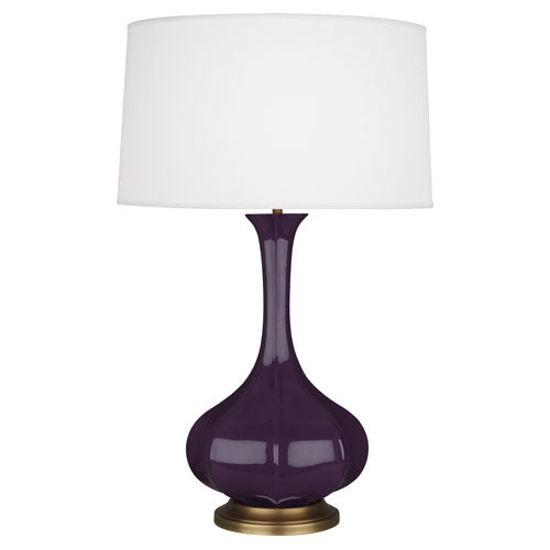 Pike Table Lamp - Aged Brass Base-Robert Abbey Fine Lighting-ABBEY-AM994-Table LampsAmethyst-1-France and Son