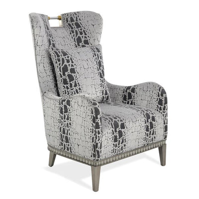 Remigny Lounge Chair-John Richard-JR-AMF-1631V164-7002-AS-Lounge Chairs7002 fabric-V164 Antique Pewter-1-France and Son