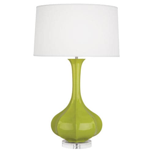 Pike Table Lamp - Lucite Base-Robert Abbey Fine Lighting-ABBEY-AP996-Table LampsApple-3-France and Son