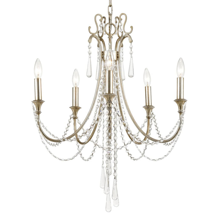 Arcadia 5 Light Chandelier-Crystorama Lighting Company-CRYSTO-ARC-1905-GA-CL-MWP-ChandeliersAntique Gold-4-France and Son