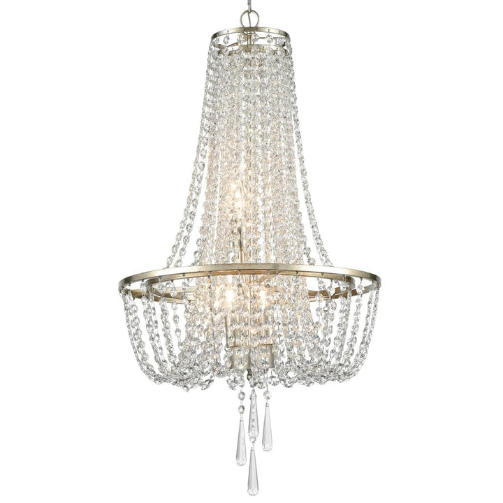 Arcadia 4 Light Chandelier-Crystorama Lighting Company-CRYSTO-ARC-1907-GA-CL-MWP-ChandeliersAntique Gold-5-France and Son