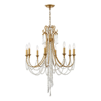 Arcadia 8 Light Chandelier-Crystorama Lighting Company-CRYSTO-ARC-1908-GA-CL-MWP-Chandeliers-1-France and Son