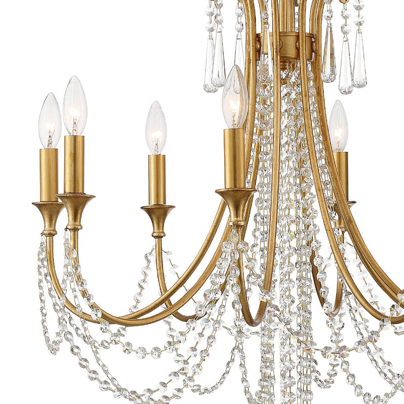 Arcadia 8 Light Chandelier-Crystorama Lighting Company-CRYSTO-ARC-1908-GA-CL-MWP-Chandeliers-5-France and Son