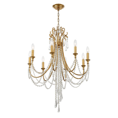Arcadia 8 Light Chandelier-Crystorama Lighting Company-CRYSTO-ARC-1908-GA-CL-MWP-Chandeliers-4-France and Son