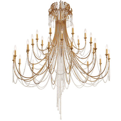 Arcadia 28 Light Chandelier-Crystorama Lighting Company-CRYSTO-ARC-1929-GA-CL-MWP-ChandeliersAntique Gold-3-France and Son