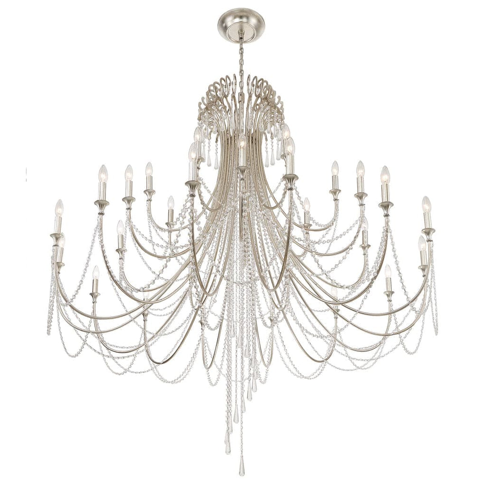 Arcadia 28 Light Chandelier-Crystorama Lighting Company-CRYSTO-ARC-1929-SA-CL-MWP-ChandeliersAntique Silver-2-France and Son