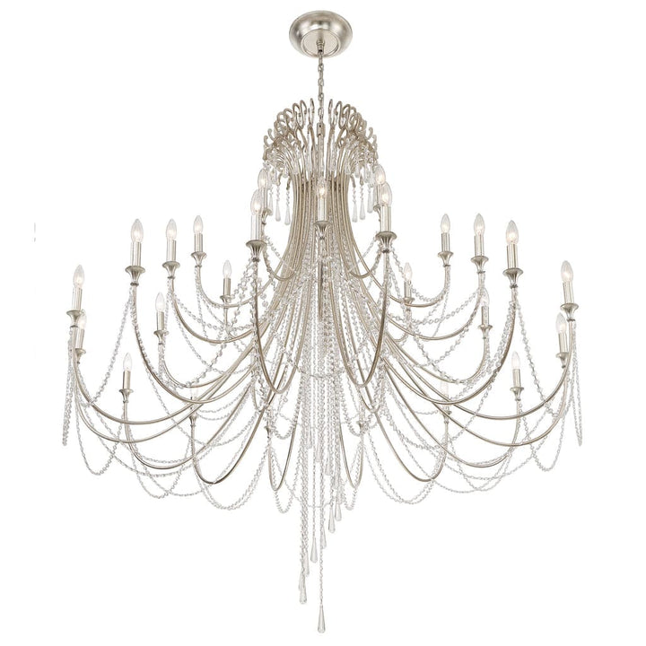 Arcadia 28 Light Chandelier-Crystorama Lighting Company-CRYSTO-ARC-1929-SA-CL-MWP-ChandeliersAntique Silver-2-France and Son