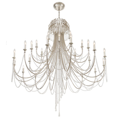 Arcadia 28 Light Chandelier-Crystorama Lighting Company-CRYSTO-ARC-1929-SA-CL-MWP-ChandeliersAntique Silver-2-France and Son