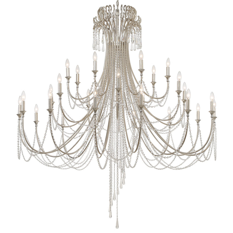 Arcadia 28 Light Chandelier-Crystorama Lighting Company-CRYSTO-ARC-1929-GA-CL-MWP-ChandeliersAntique Gold-4-France and Son