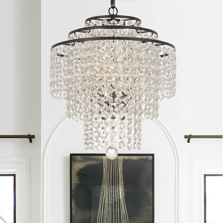 Arielle 4 Light Chandelier-Crystorama Lighting Company-CRYSTO-ARI-304-DB-CL-MWP-ChandeliersDark Bronze-4-France and Son