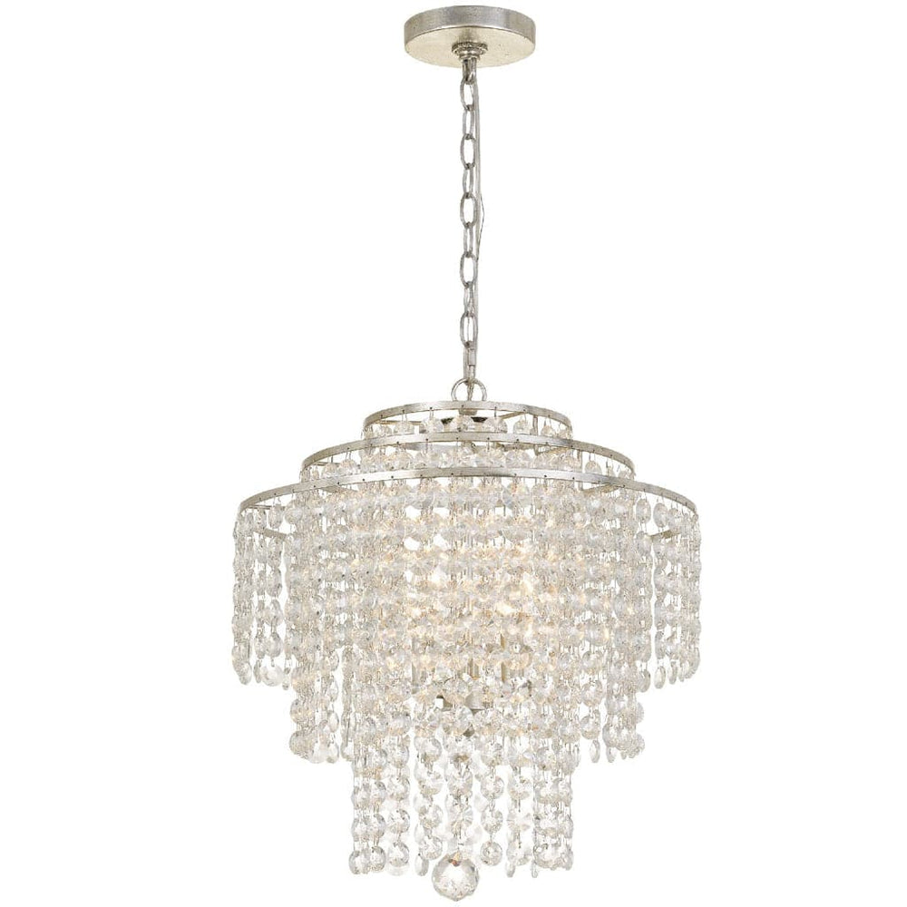 Arielle 4 Light Chandelier-Crystorama Lighting Company-CRYSTO-ARI-304-SA-CL-MWP-ChandeliersAntique Silver-2-France and Son