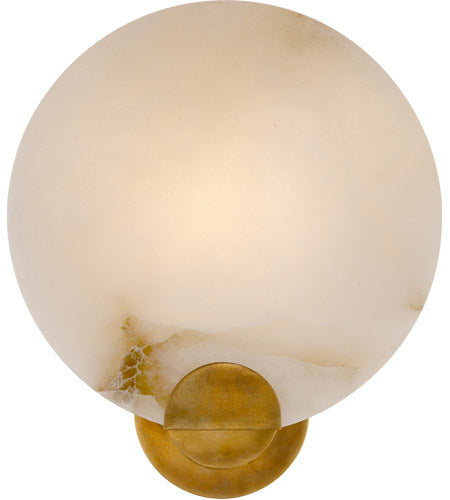 Ivana Single Sconce-Visual Comfort-VISUAL-ARN 2039HAB-ALB-Wall LightingHand-Rubbed Antique Brass-2-France and Son