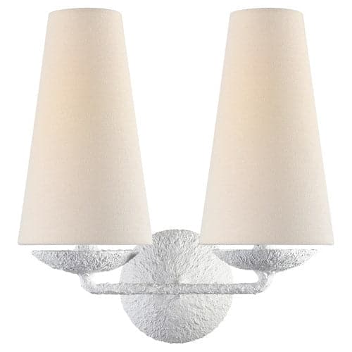 Finnegan Double Sconce-Visual Comfort-VISUAL-ARN 2202PL-L-Wall LightingPlaster-1-France and Son