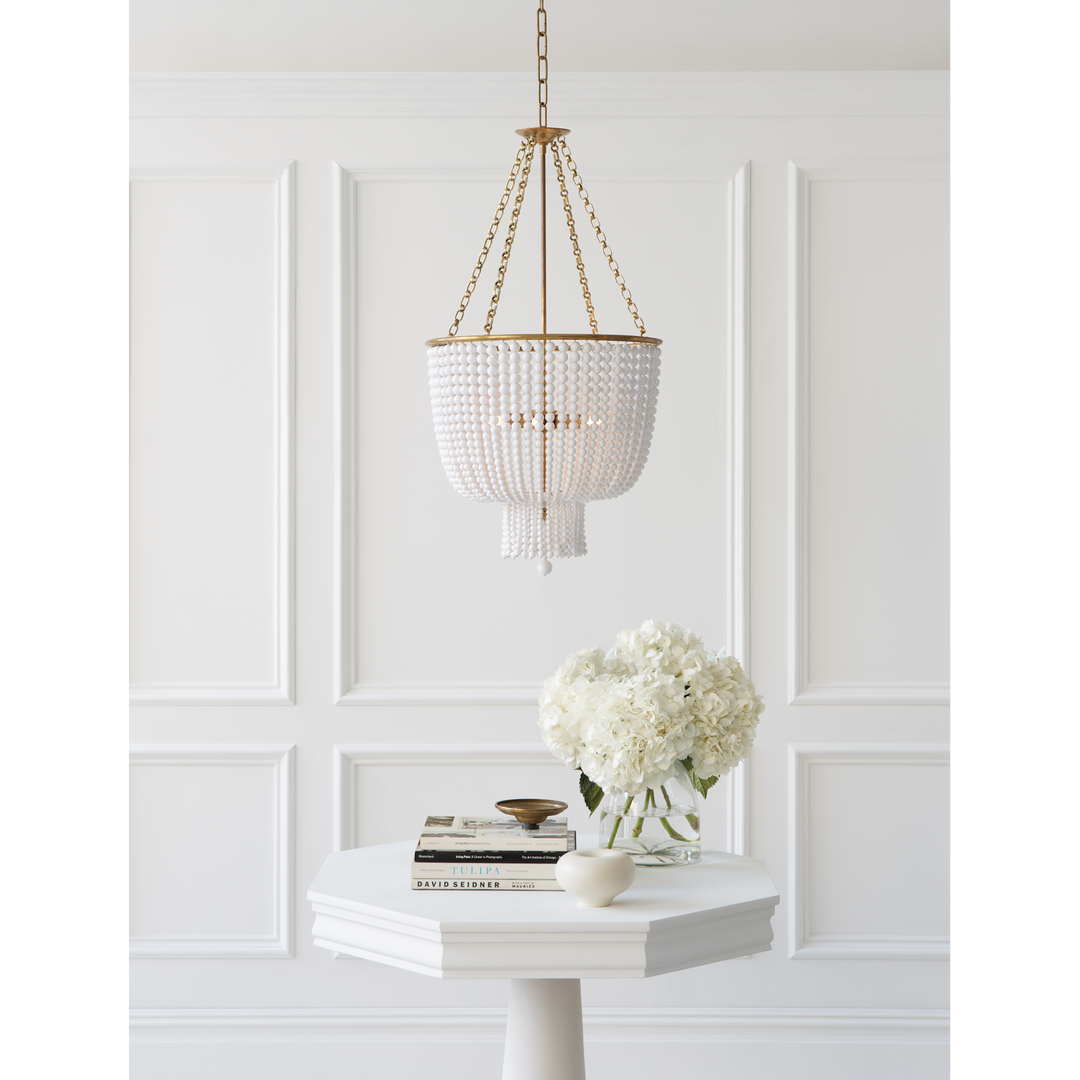Jazzlyn Chandelier-Visual Comfort-VISUAL-ARN 5102BSL-CG-ChandeliersOne Tier-Burnished Silver Leaf-Clear Glass-2-France and Son
