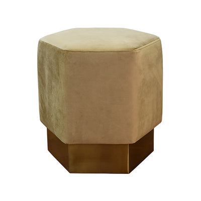 Asher Stool-Worlds Away-WORLD-ASHER BB CML-Stools & OttomansBrushed Brass Base-1-France and Son