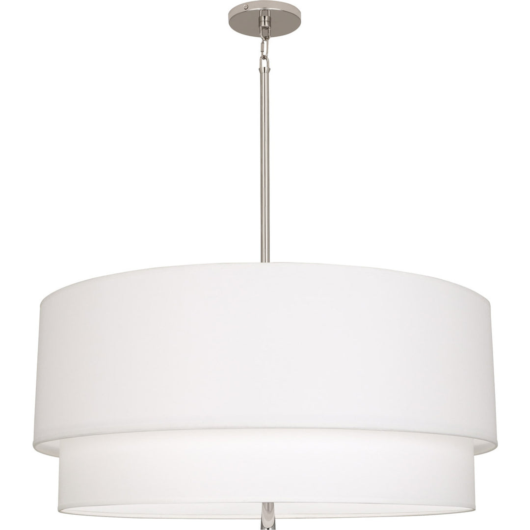 Decker Pendant - Medium-Robert Abbey Fine Lighting-ABBEY-AW140-PendantsAscot White-Polished Nickel (AW140)-11-France and Son