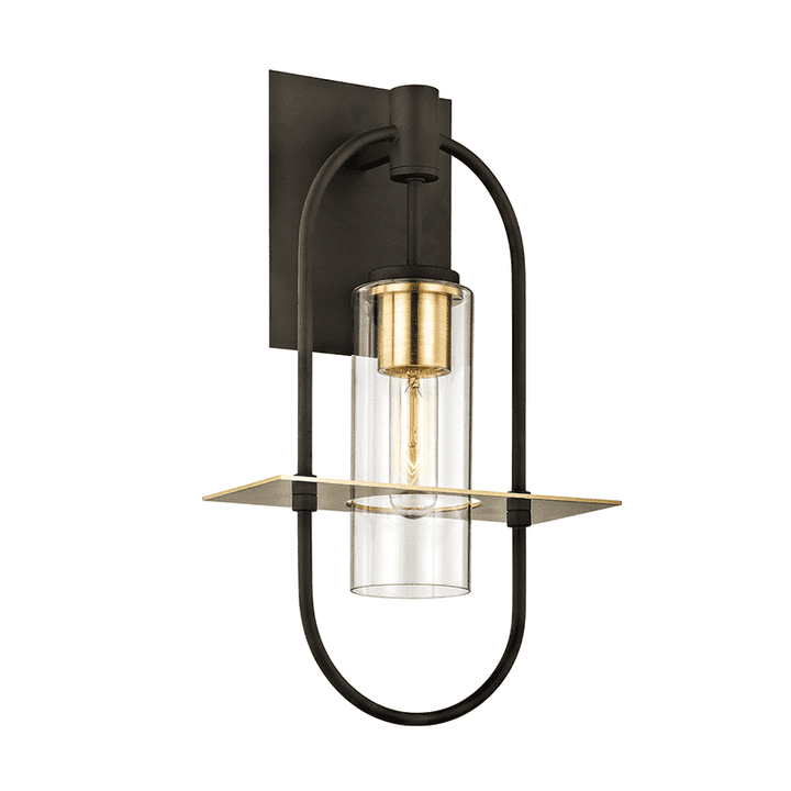 Smyth 1Lt Wall Dark Bronze And Brushed Brass-Troy Lighting-TROY-B6392-Outdoor Lighting-1-France and Son