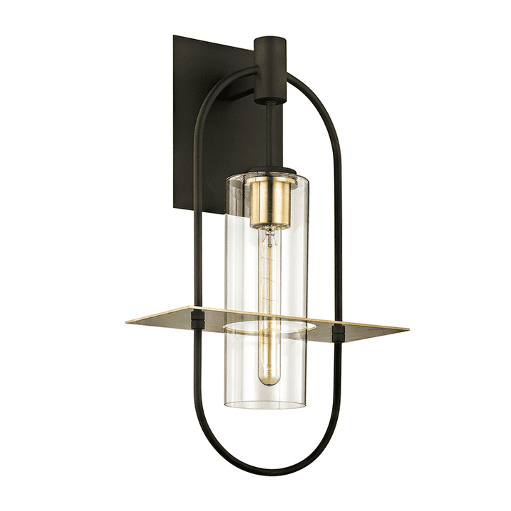 Smyth 1Lt Wall Dark Bronze And Brushed Brass-Troy Lighting-TROY-B6393-Wall Lighting12.5'' W-2-France and Son