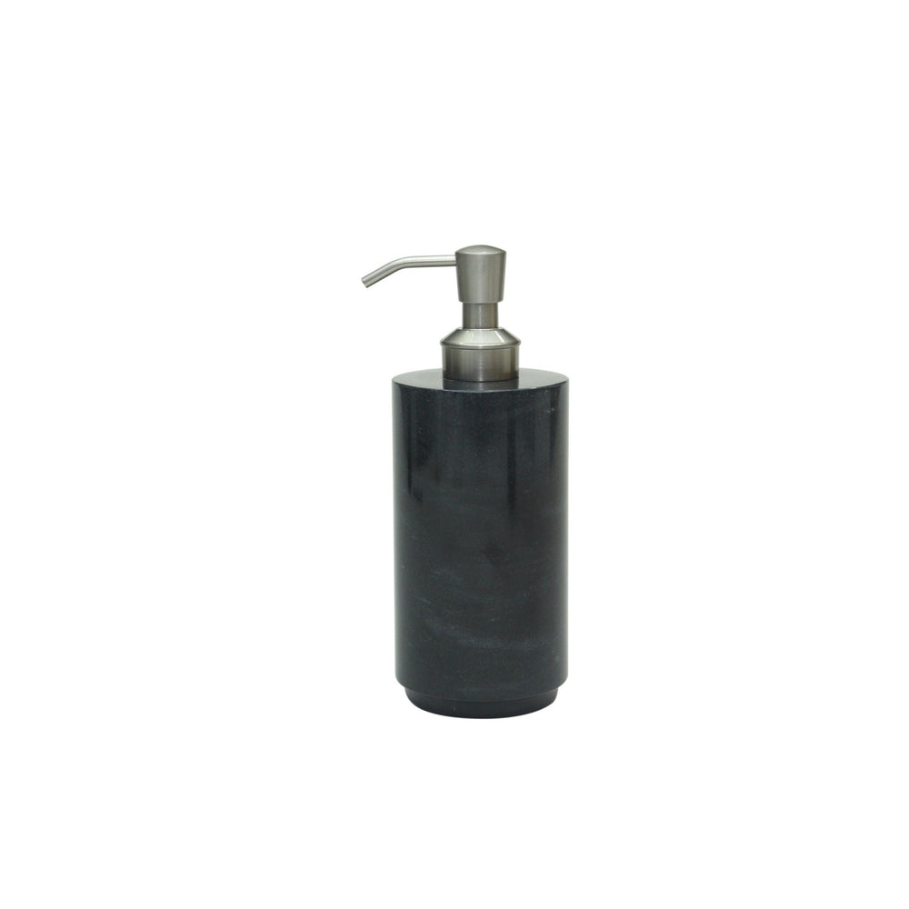 Eris Collection - Soap Dispenser-Marble Crafter-MC-BA03-1JB-Bathroom DecorJet Black - Marble Polished-2-France and Son