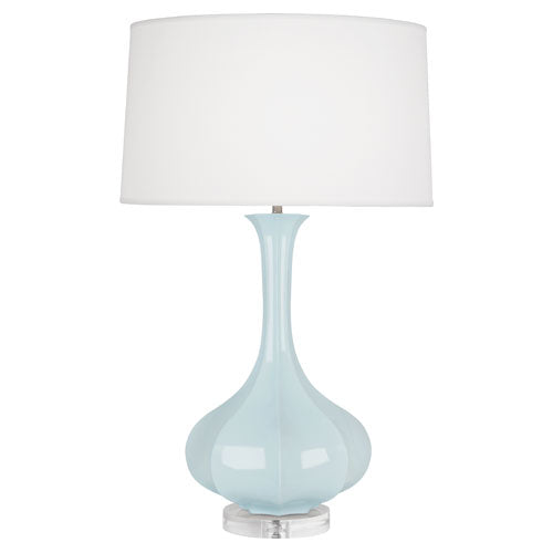 Pike Table Lamp - Lucite Base-Robert Abbey Fine Lighting-ABBEY-BB996-Table LampsBaby Blue-4-France and Son
