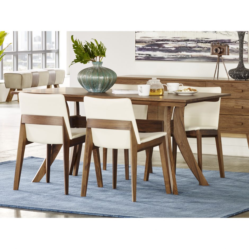 Florence Rectangular Dining Table Small Walnut-Moes-MOE-BC-1001-03-Dining Tables-2-France and Son