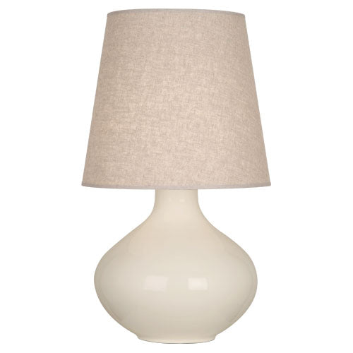 June Table Lamp - Buff Linen Shade-Robert Abbey Fine Lighting-ABBEY-BN991-Table LampsBone-17-France and Son