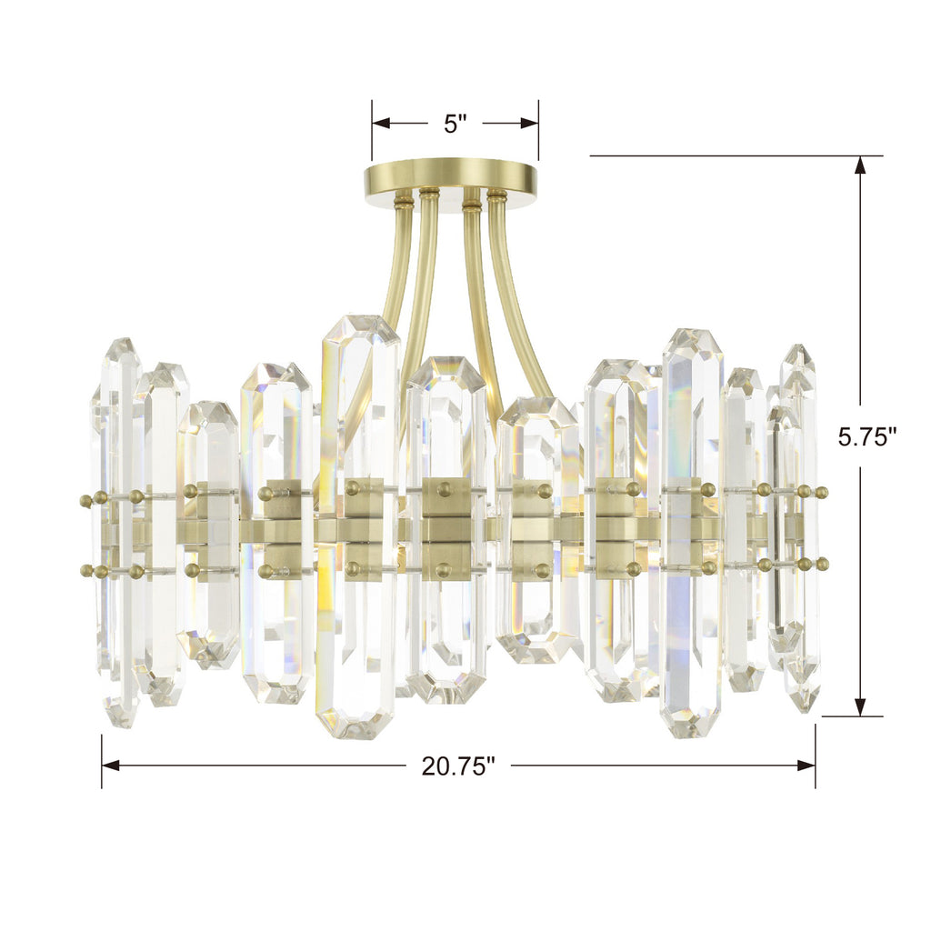 Bolton 4 Light Ceiling Mount-Crystorama Lighting Company-CRYSTO-BOL-8884-AG-ChandeliersAged Brass-7-France and Son