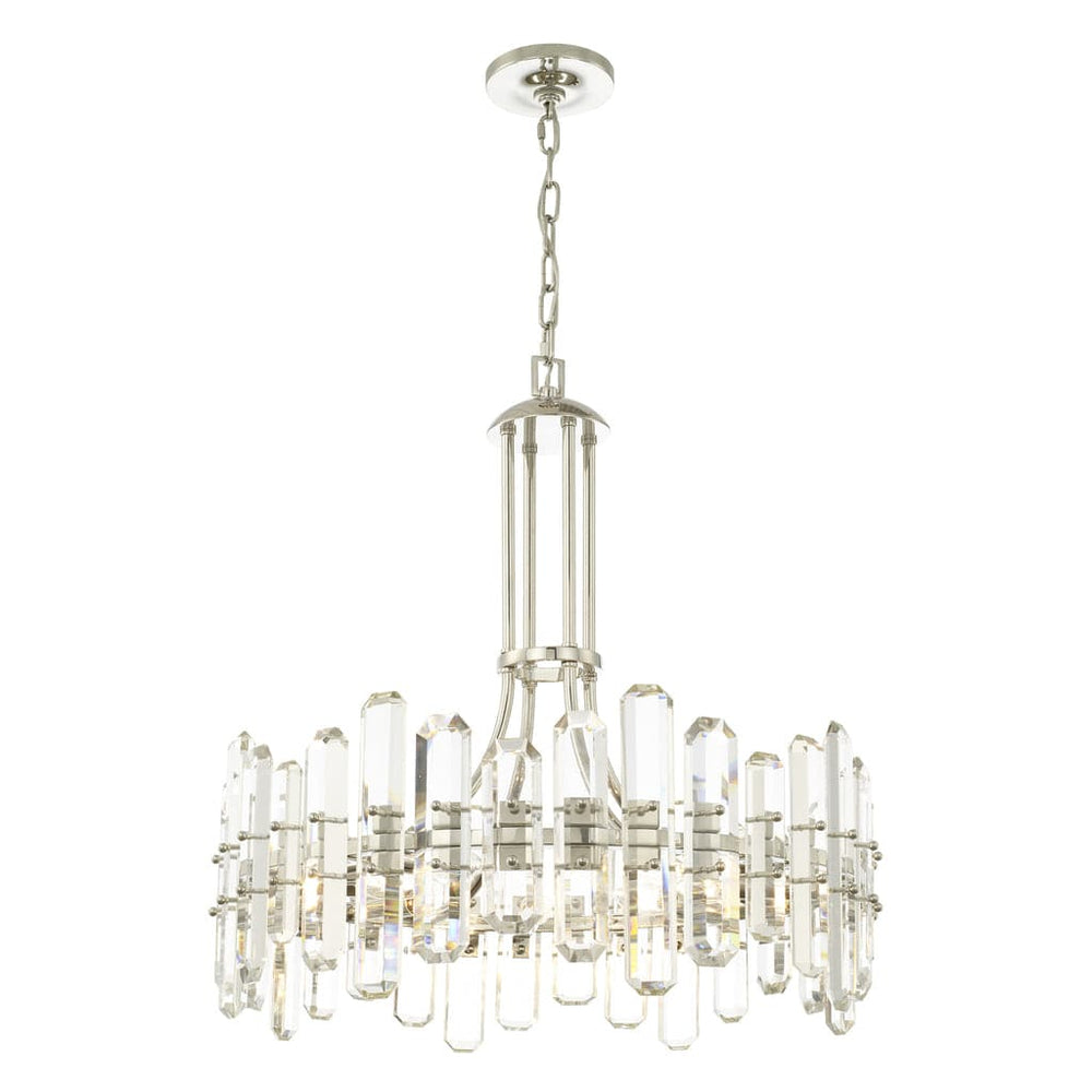 Bolton 8 Light Chandelier-Crystorama Lighting Company-CRYSTO-BOL-8888-PN-ChandeliersPolished Nickel-2-France and Son