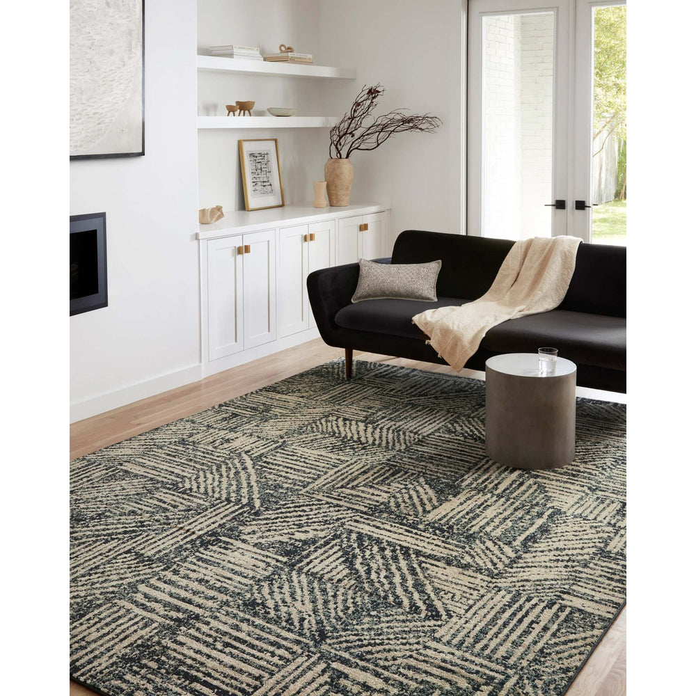 Bowery BOW-01 Midnight / Taupe Area Rug-Loloi-LOLOI-BOWEBOW-01MDTA2340-Rugs2'-3" x 4'-0"-2-France and Son