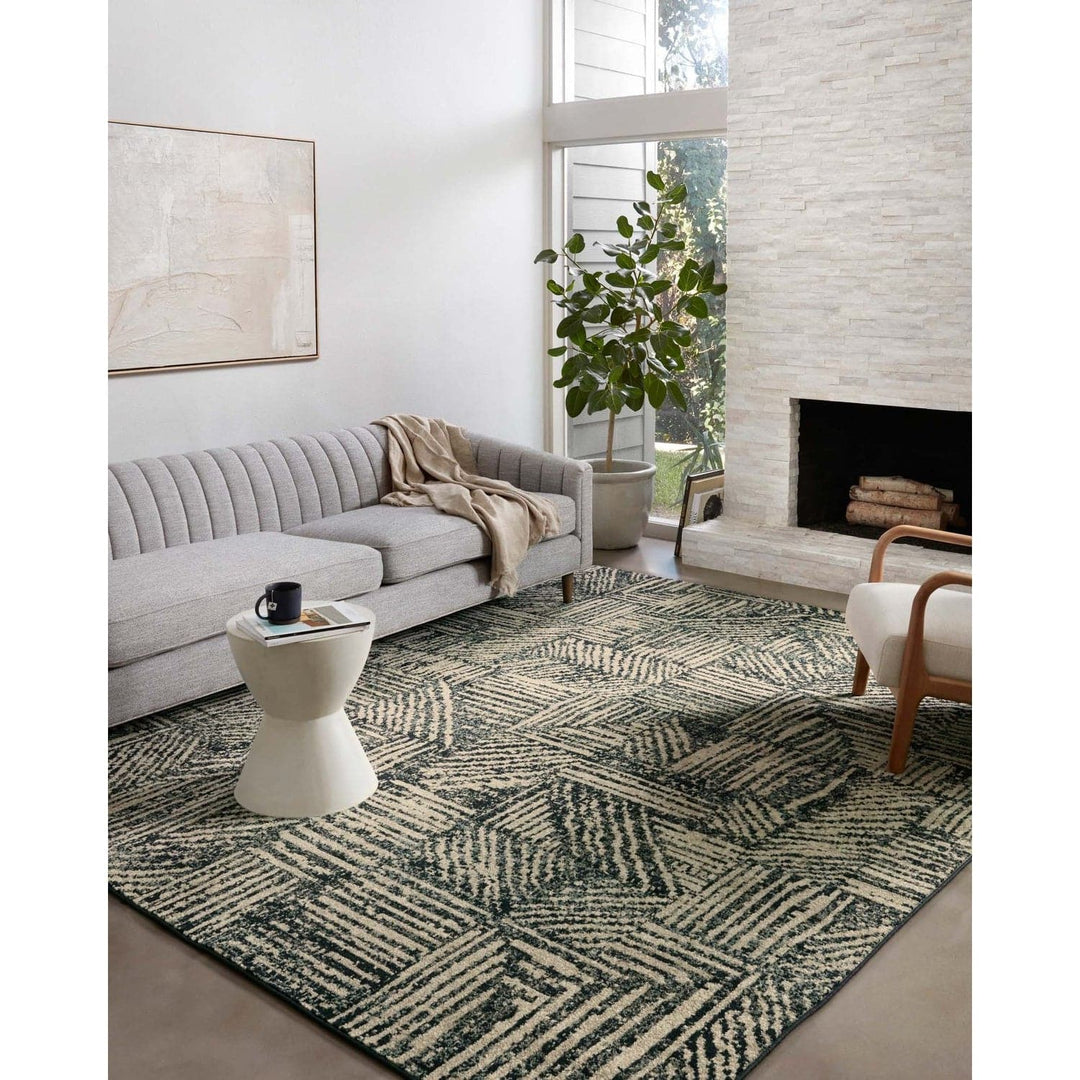 Bowery BOW-01 Midnight / Taupe Area Rug-Loloi-LOLOI-BOWEBOW-01MDTA2340-Rugs2'-3" x 4'-0"-4-France and Son